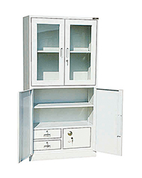 HY-A017平分對(duì)開內(nèi)密碼玻璃柜