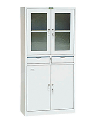 HY-A018二明斗對(duì)開玻璃柜